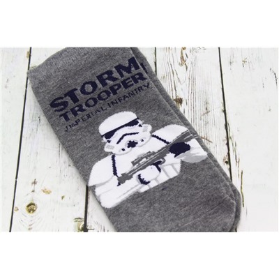 Короткие носки р.37-44 "Star Wars" Клон Серые