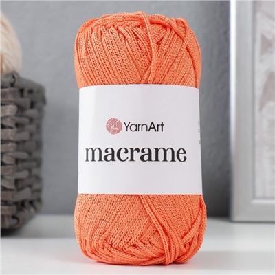 Пряжа для вязания спицами, крючком YarnArt, «Macrame Макраме», 100% полиэстер, 130 м/90 г, (160 св. коралл)