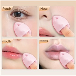 Мини-спонжи для макияжа на палец 2 штуки. Размер 4*3 см.