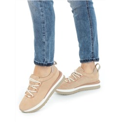 03-5950-6 BEIGE Полуботинки женские (натуральная замша)