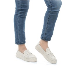 03-DXT50-2 BEIGE Лоферы женские (натуральная кожа)