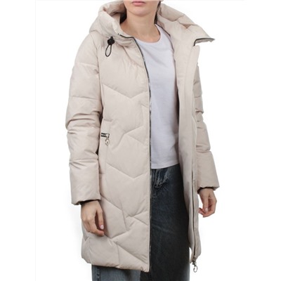 760 LT. BEIGE Пальто зимнее женское (170 гр. холлофайбер)