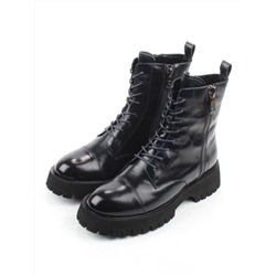 01-B2103B-10F INK BLUE Ботинки демисезонные женские (натуральная кожа, байка)