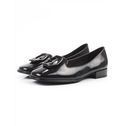 06-DLG03-2 BLACK Туфли женские (натуральная кожа)
