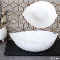 Салатник 710 мл 203 мм Лист тарелка глубокая FLSHYW80 (WHITE) (уп48)