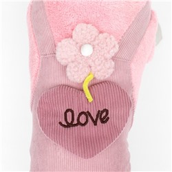 Комбинезон Love, размер XL (ДС 40 см, ОГ 50 см, ОШ 40 см), розовый
