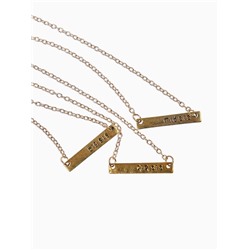 Кулоны парные на цепочке «Три сестры», 45 см, цвет золото