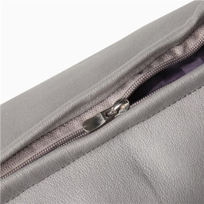 Наволочка декоративная «Этель», 45×45 см, кожзам, металлик/серая