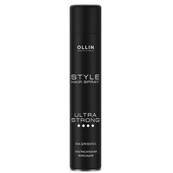 OLLIN  Style Лак для волос ультрасильной фиксации без отдушки 400 мл