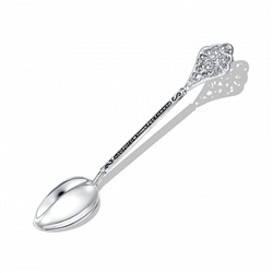 Ложка из серебра литье частично-черненое