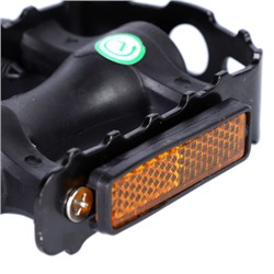 Педаль для MTB MIXIEER MX-P828 полипропилен чёрный, стальная пластина ось картридж. 2S, стальные подшипники, рефлектор 90х78мм, 9/16, /уп50/