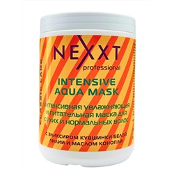 Nexxt Интенсивная увлажняющая и питательная маска для волос с эликсиром белой лилии и маслом конопли, 1000 мл