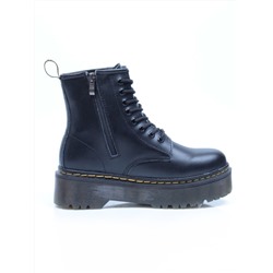 01-B6020-1 BLACK Ботинки демисезонные женские (натуральная кожа)