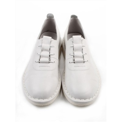 03-XKL23-038 WHITE Полуботинки женские (натуральная кожа)