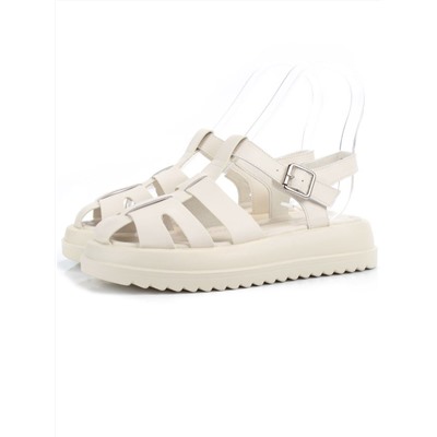 08-PEAG35-1 LT. BEIGE Босоножки женские (натуральная кожа)