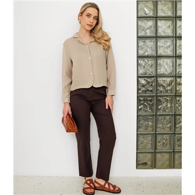 Рубашка #КТ9025 (3), бежевый