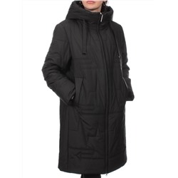 1073 BLACK Пальто зимнее облегченное женское (холлофайбер 150 гр.)
