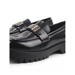 03-S77-49 BLACK Лоферы женские (натуральная кожа)