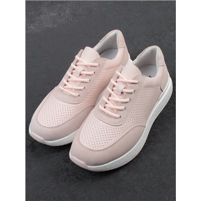 03-YH316-2 PINK Кроссовки женские (натуральная кожа)