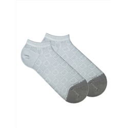 Короткие носки р.35-40 "Перфорация Сердечки" Голубые