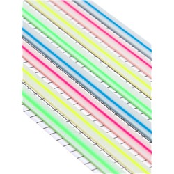 Блок-закладка с липким краем, 8 блоков по 20 штук, флуоресцентная полоска, 140×6 мм