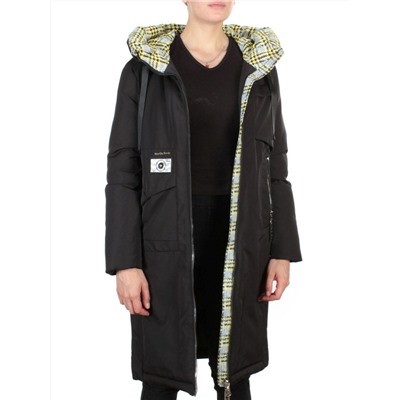 2166 BLACK Пальто зимнее женское MONGEDI (200 гр. холлофайбера)