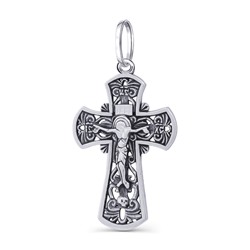 Крест из серебра литье частичное чернение