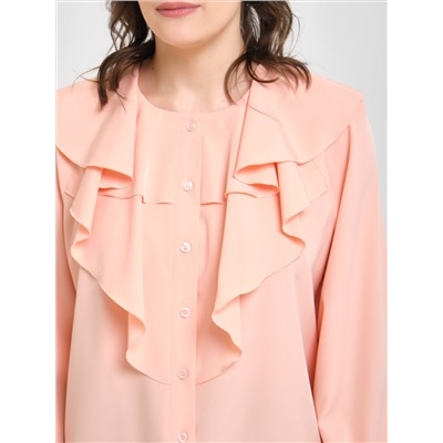 Блузка с воланами в персиковом цвете