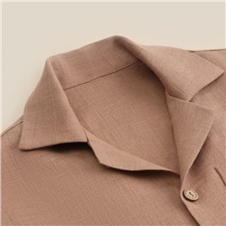 Костюм детский домашний (рубашка и шорты) SL HOME, размер 34 (122-128 см), цвет кофейный