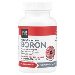 Vibrant Health, бор, 60 вегетарианских капсул