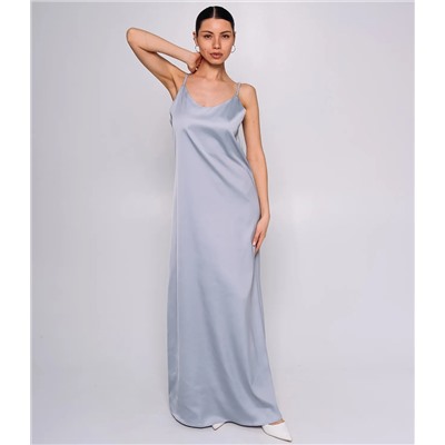 Платье #ОКТ015001, серо-голубой