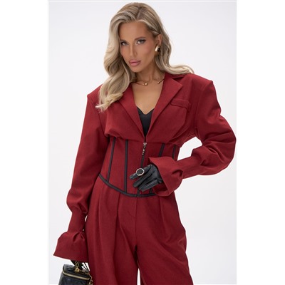 Пиджак – корсет Джуди (бордовый)