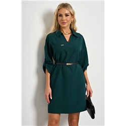 Платье зелёное с карманами 50 размера