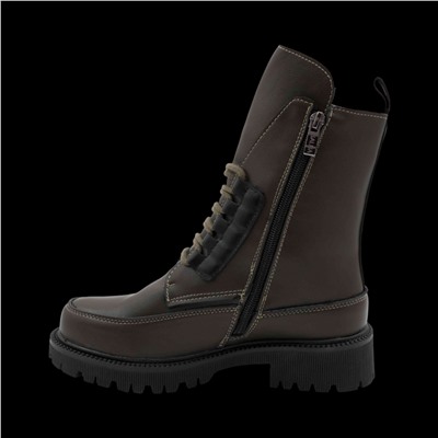 Ботинки на меху 10-4LV хаки