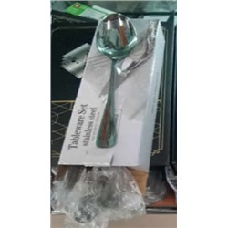 Столовые приборы 18 предметов / YGH18-101001-SILVER /уп 16/