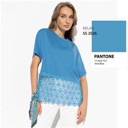 Футболка оформленная кружевом, Знак принцессы (нью)