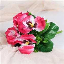 Цветок искусственный Фиалка 23 см / W01316-16 /уп 12/300/600/ МИКС 6 цветов в упаковке/ВЫПИСЫВАТЬ по 12 штук