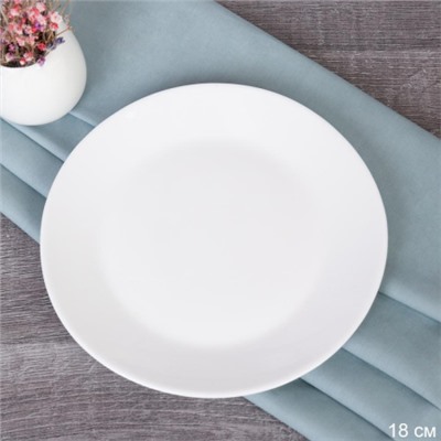Тарелка плоская 190 мм десертная Евро Дэй белая 180 мм  FLMLQP75 (WHITE) (уп72)