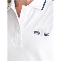 Платье-поло из фактурного трикотажа