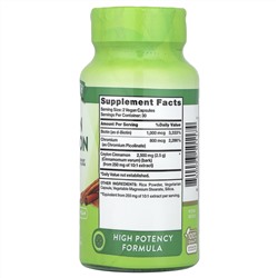 Nature's Truth, Цейлонская корица с биотином и хромом, 60 капсул