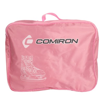 Коньки ледовые раздвижные COMIRON / M /уп 6/ (35-38) розовые