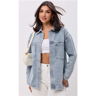 Куртка джинс F412-1249 l.blue