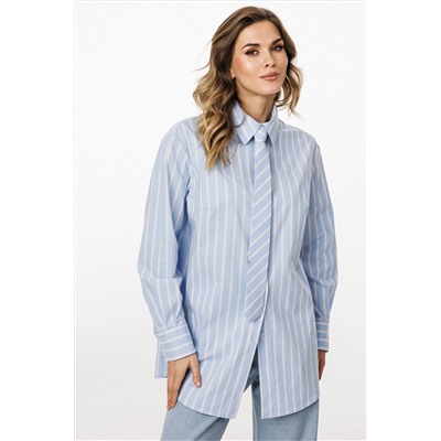 Галстук EOLA 0062 голубой_полоска