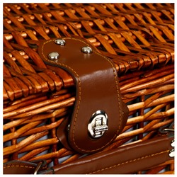 Корзина для пикника maclay, плетёная, 2 персоны, 38х28х28 см, лоза