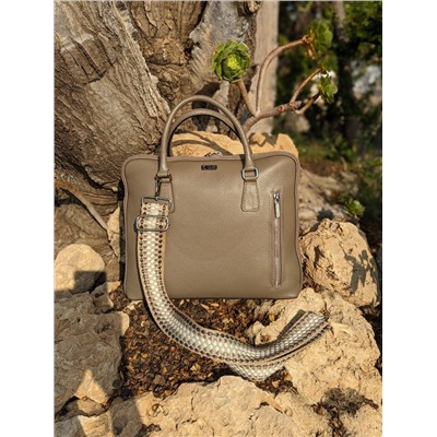 Ab. Z. PELLE · PORTATEL/2 napa (1210) taupe+CINTURON BOLSOS (110)-6 (2) АКЦИЯ