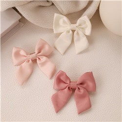 Заколка атласный бантик на зажиме