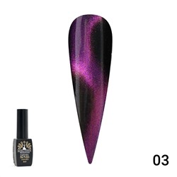 Гель лак 24D кошачий глаз Global Fashion 8 мл, 03