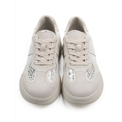 03-A1024-2 LT. BEIGE Полуботинки спортивные женские (натуральная замша,натуральная кожа)