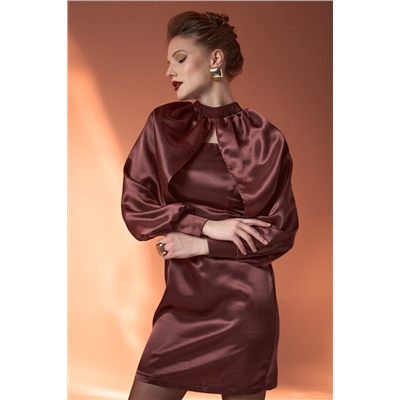 Платье с накидкой Мия (шоколадный)