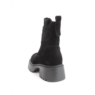 04-M3-1479 BLACK Ботинки зимние женские (натуральная замша, натуральный мех)